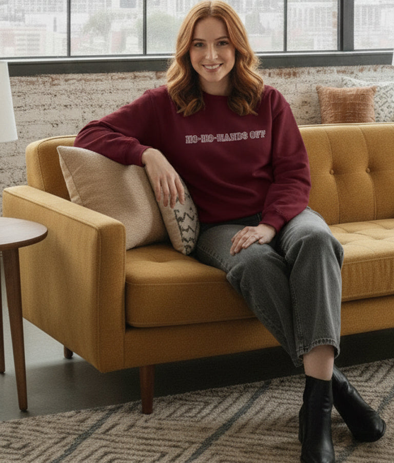 Ho-Ho-Hands Off - Burgundy